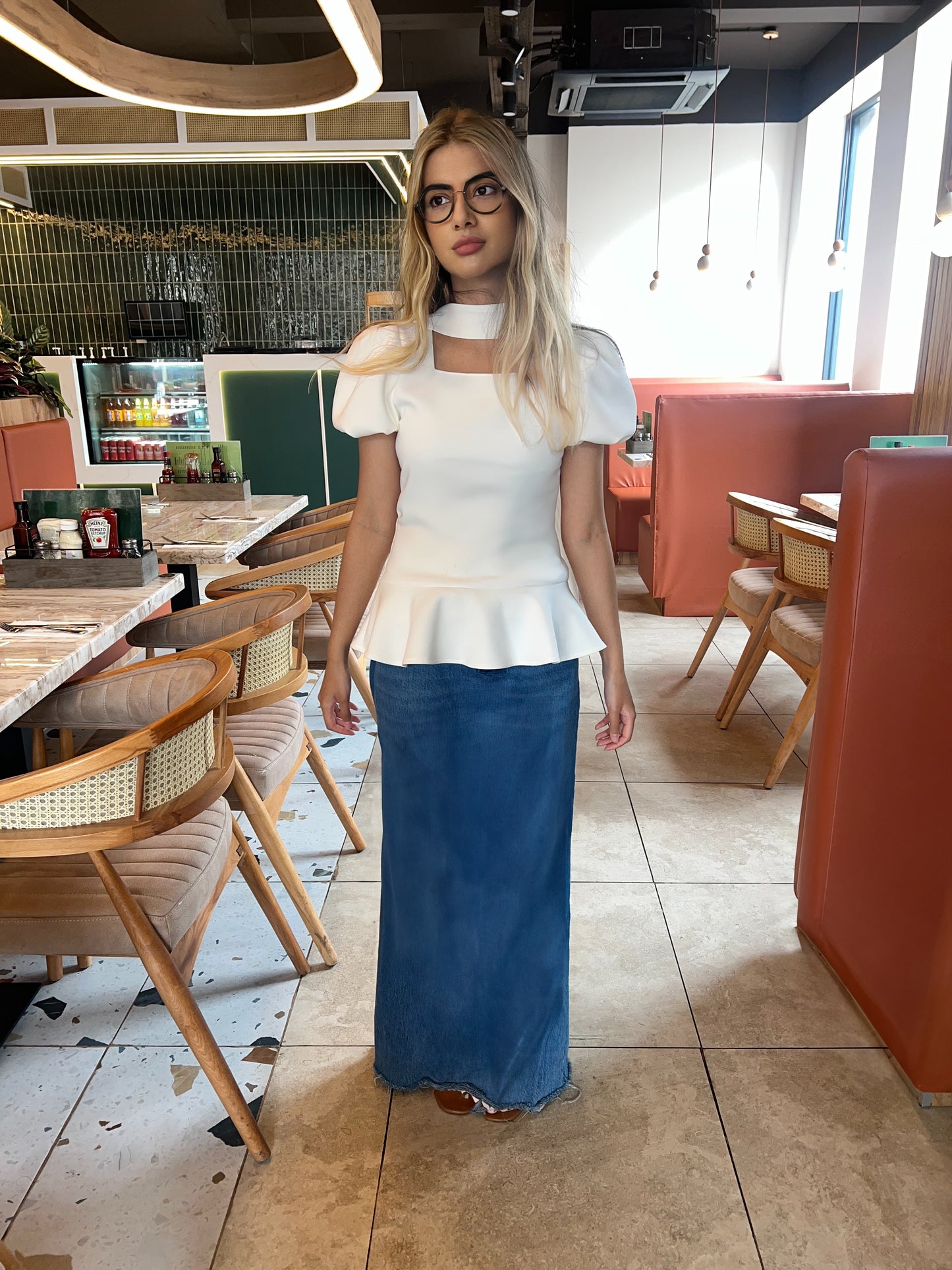 Short Sleeves Flared Top