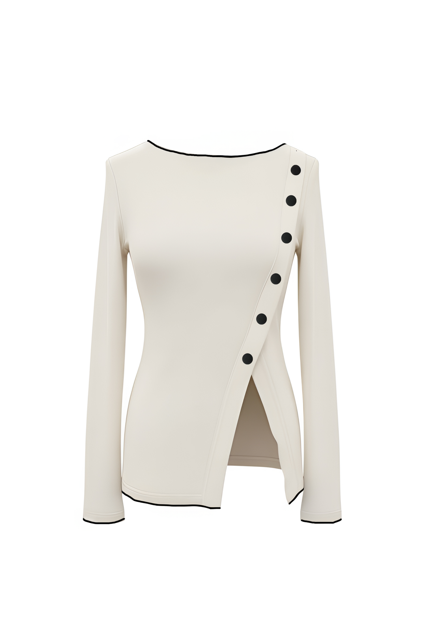 Monochrome Beige Cotton Top