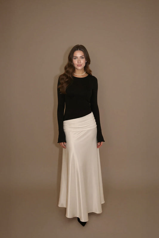 Modal Satin Monochrome Dress