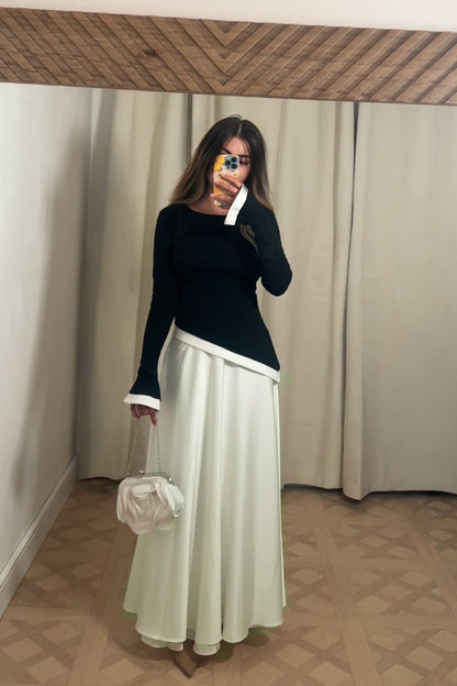 Double Layered Maxi Skirt