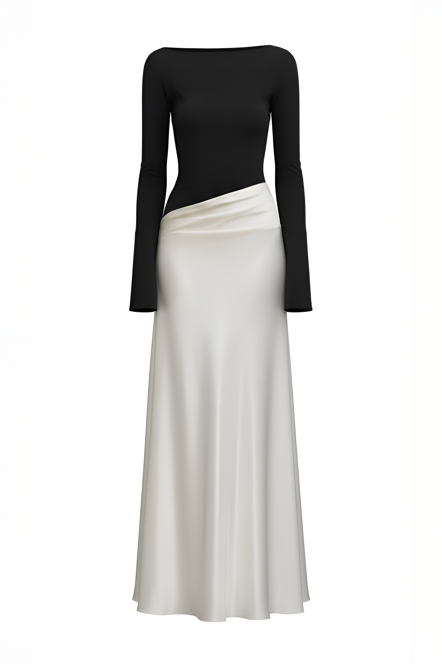 Modal Satin Monochrome Dress