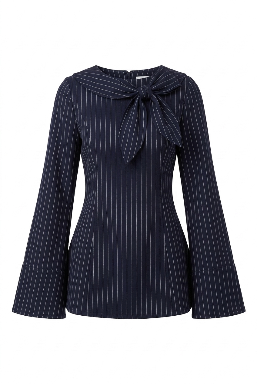 Pinstripe Structured Workwear Top