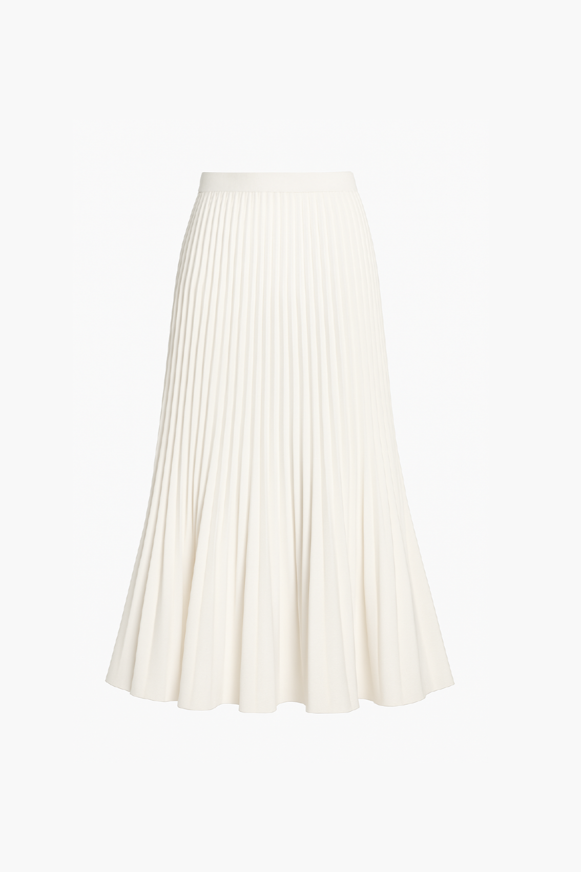 White Maxi Pleated Skirt